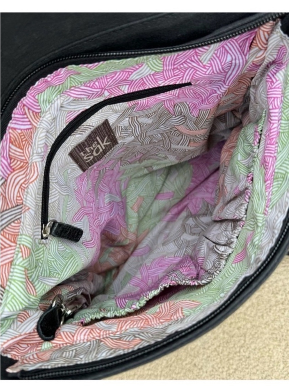 The Sak Convertible Black Leather Backpack - Picture 9 of 10